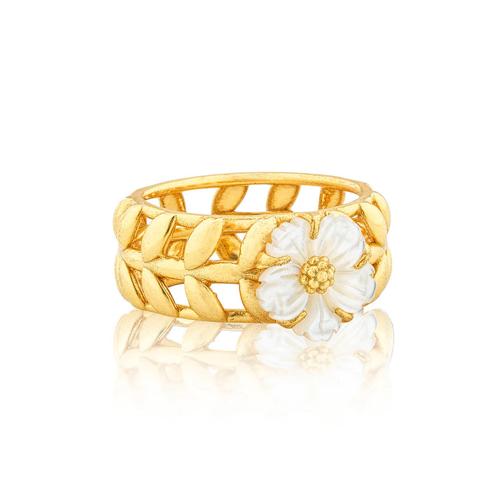 Villandry Fleur Vine Ring - Mother of Pearl