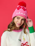 Shiraleah "Cheers" Argyle Beanie, Pink