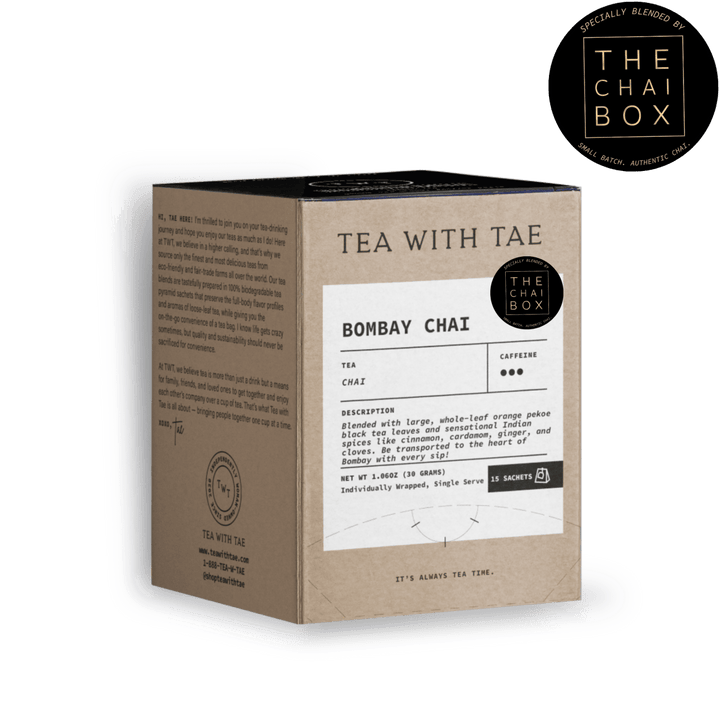 Bombay Masala Chai Tea Box (15 wrapped pyramid tea bags)