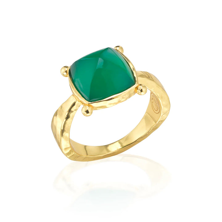 Mystic Eye Gem Ring - Green Onyx
