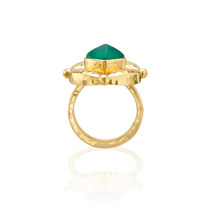 Mystic Eye Ring - Green Onyx