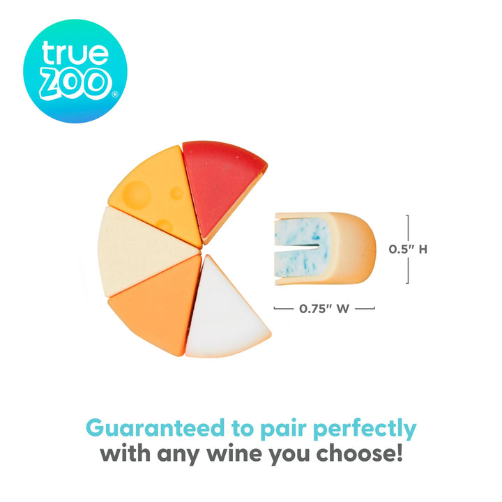 TrueZoo Cheese Please Silicone Glass Markers Set of 6