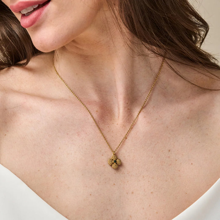 Berry Clover Double Sided Charm Necklace