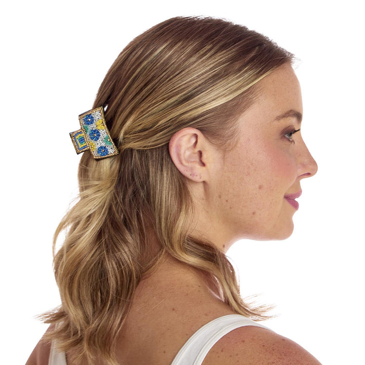 Sun Garden Hand Beaded Claw Clips