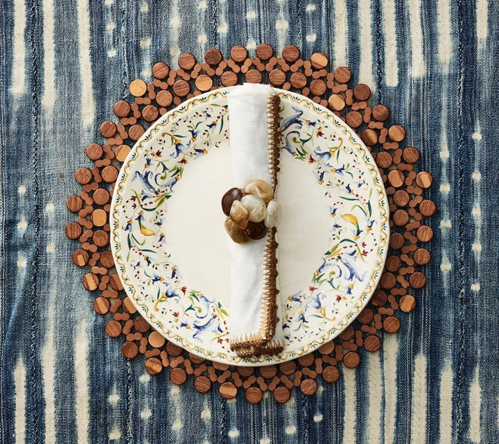 Round Bamboo Placemat in Brown