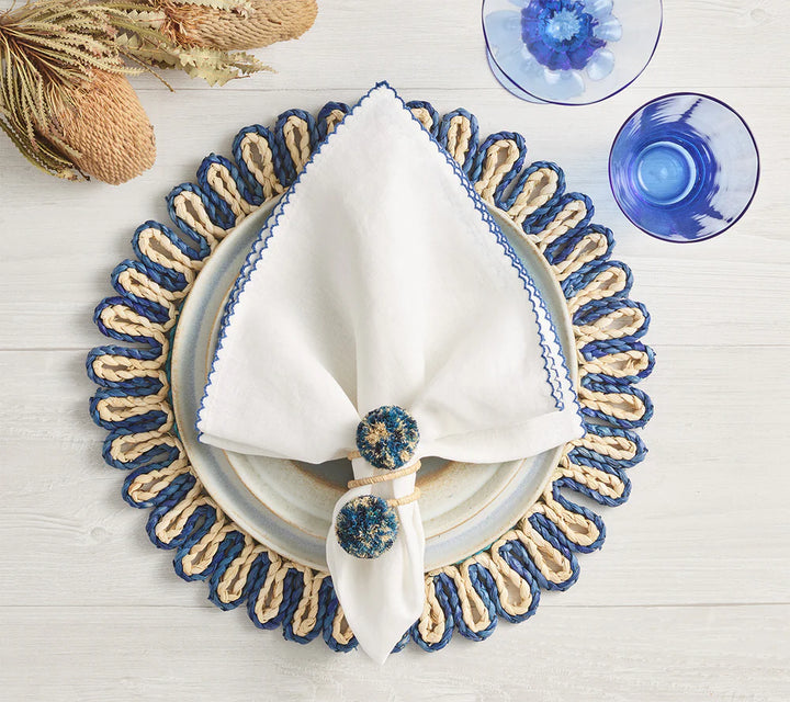 NATURAL/BLUE PLACEMAT: CASBAH