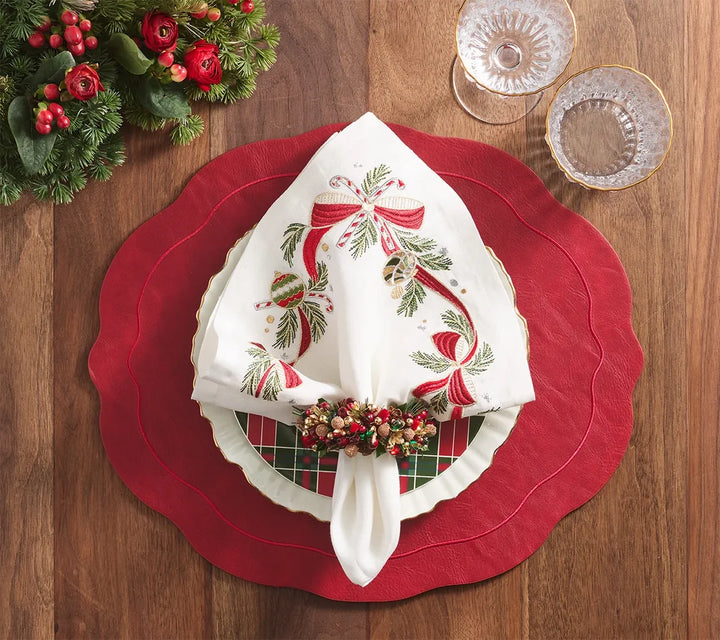 Tinsel Bow Napkin Ring