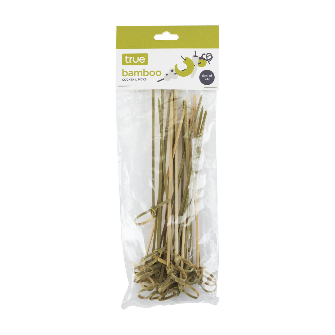 Party Disposable Knotted Bamboo Appetizer Picks Asst Sizes