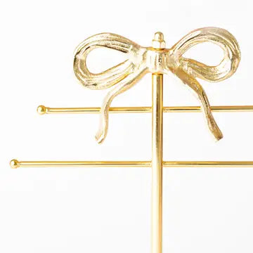 Gold Bow Jewelry Holder