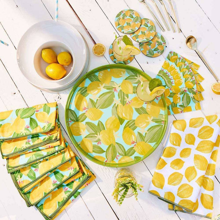 Lemon Blossoms Eco Kitchen Tea Towel