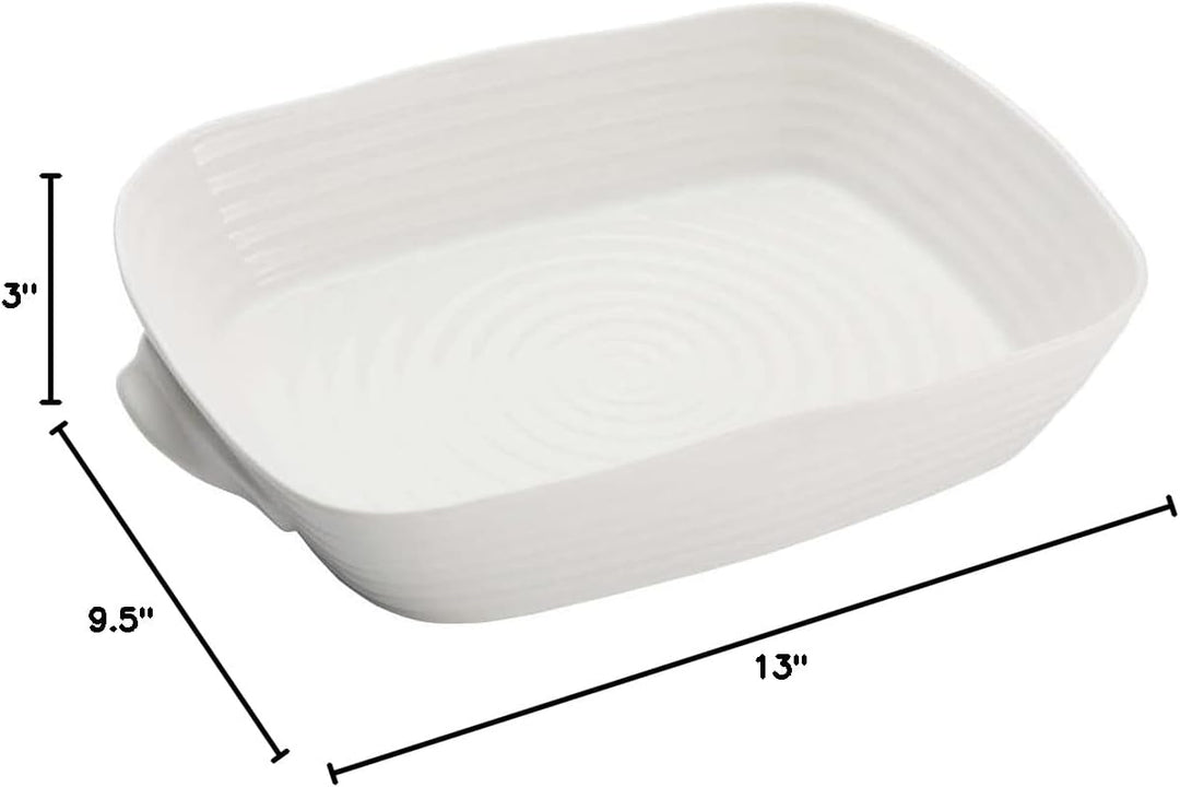 Sophie Conran Handled Rectangular Roasting Dish - White