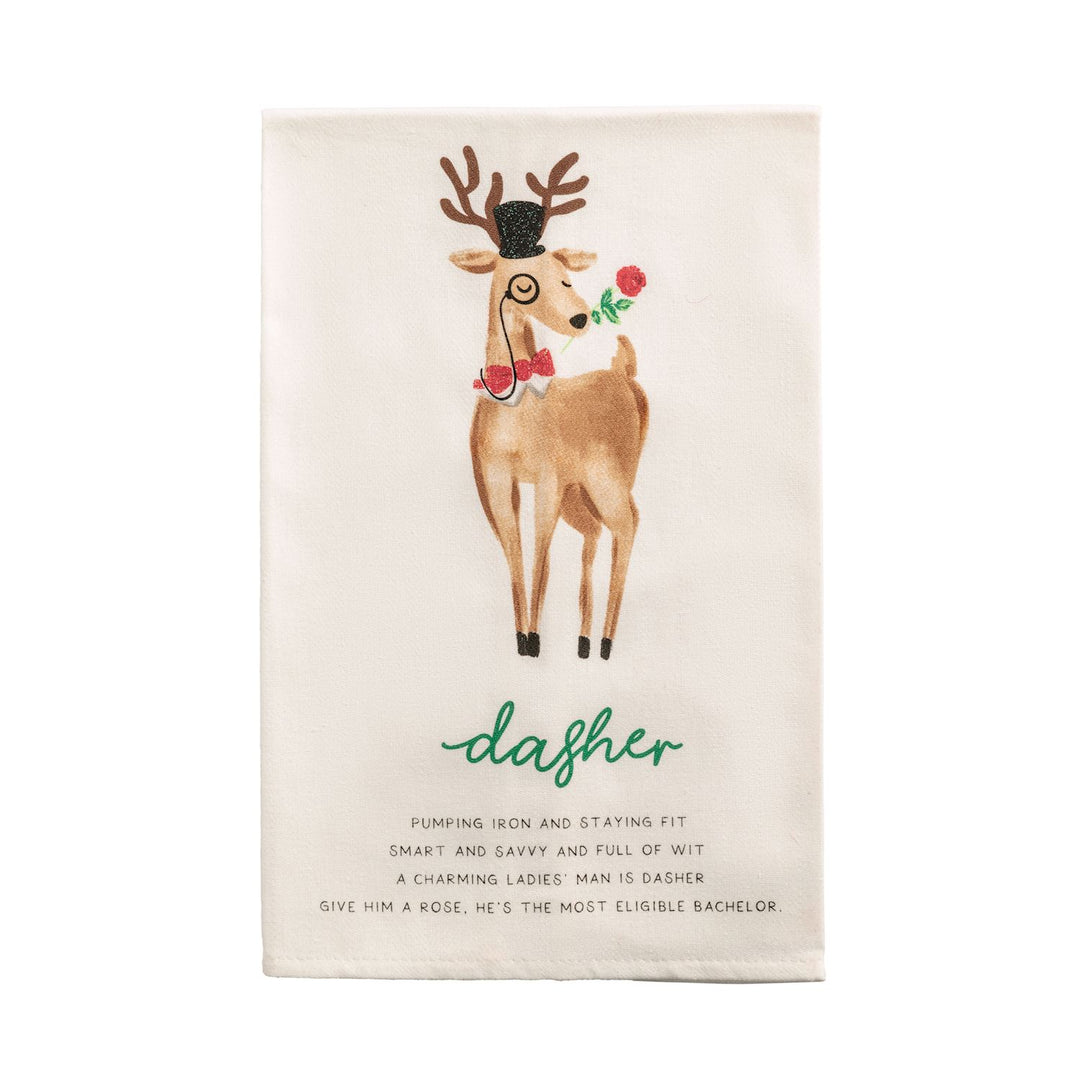 Santa's Reindeer Poem Towels