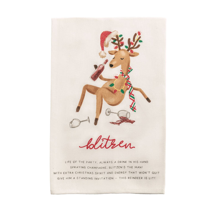 Santa's Reindeer Poem Towels