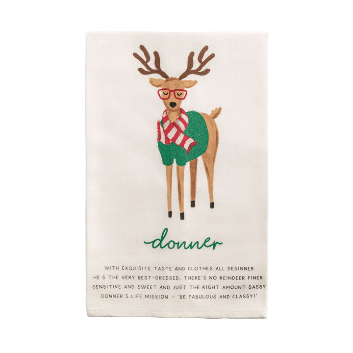 Santa's Reindeer Poem Towels