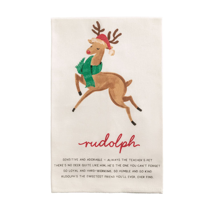 Santa's Reindeer Poem Towels