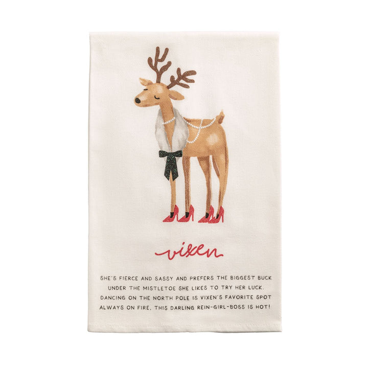 Santa's Reindeer Poem Towels