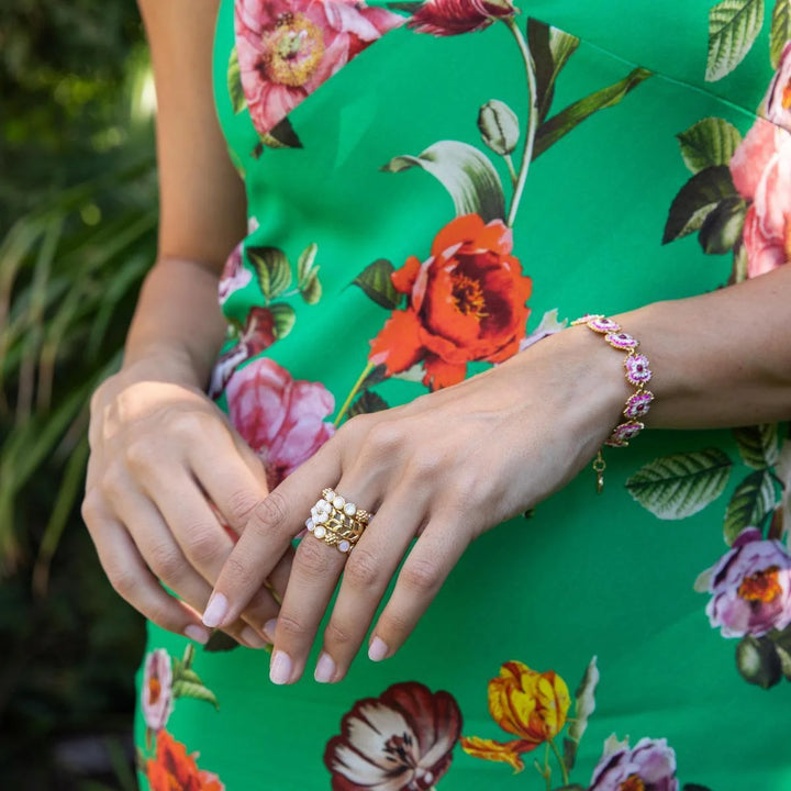 Berry Gem Ring - Mother of Pearl