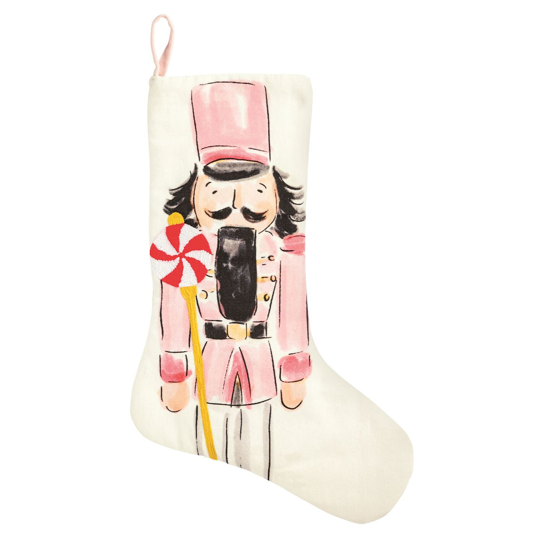 Nutcracker Embroidered Stocking