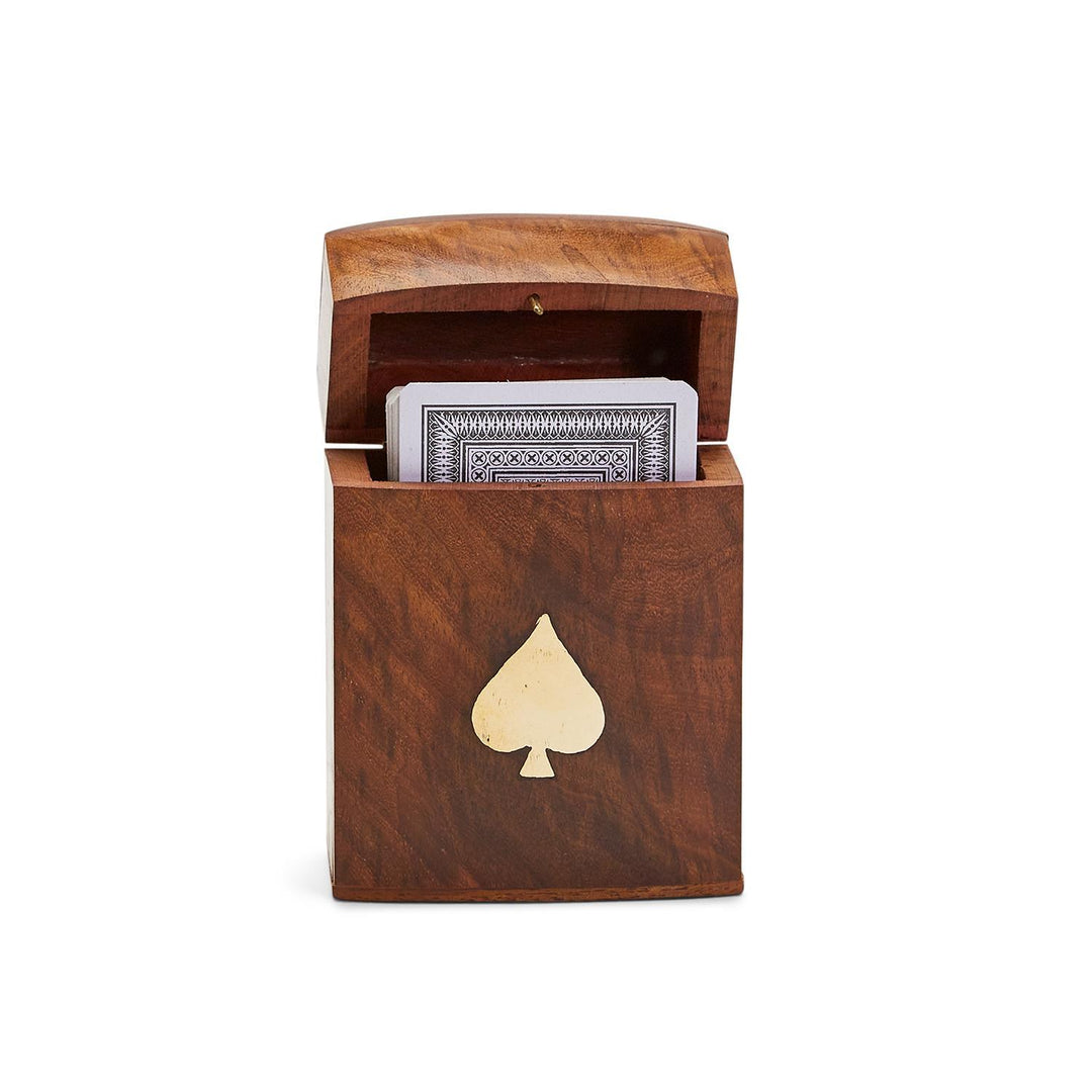 Playing Card Set in Hand-Crafted Wooden Box