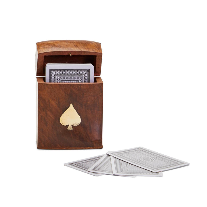 Playing Card Set in Hand-Crafted Wooden Box