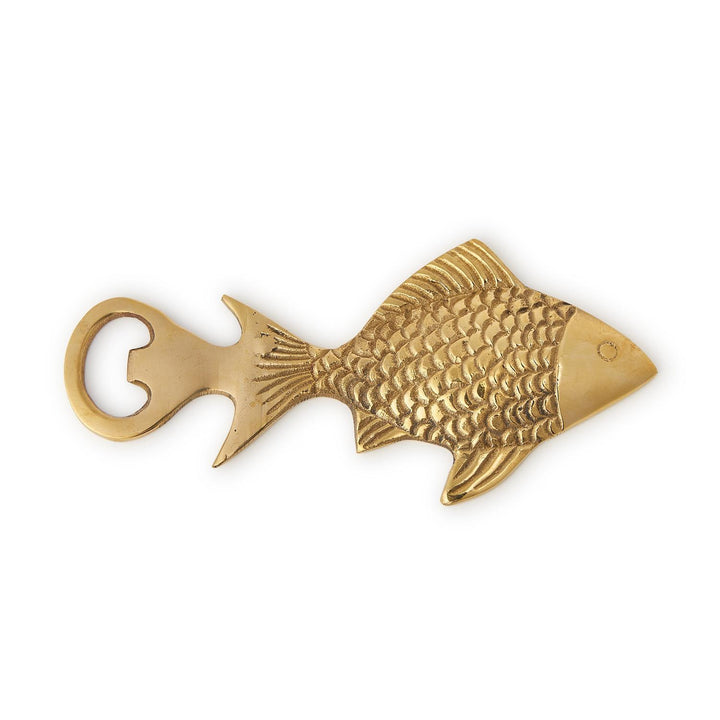 Brass Fish Bottle Opener on Gift Card