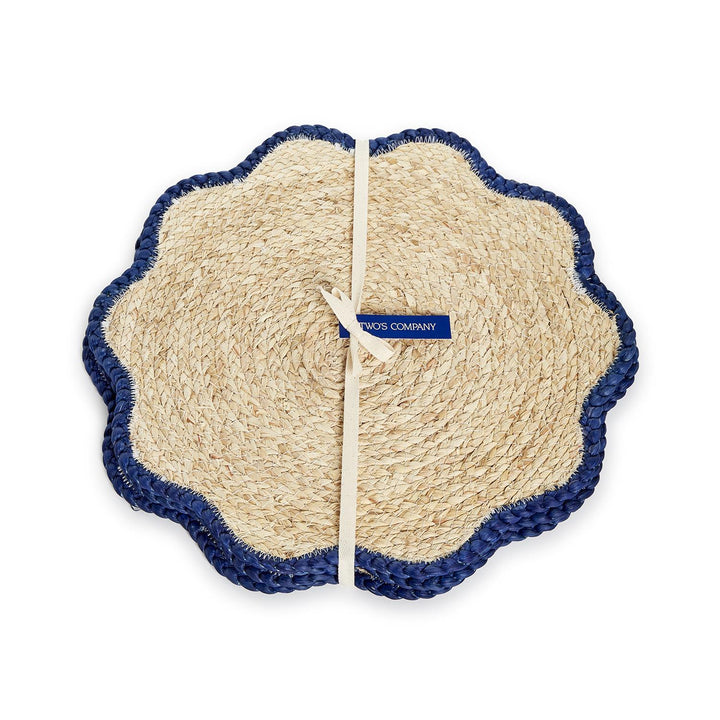 S/4 Handwoven Scalloped Edge Seagrass Placemats