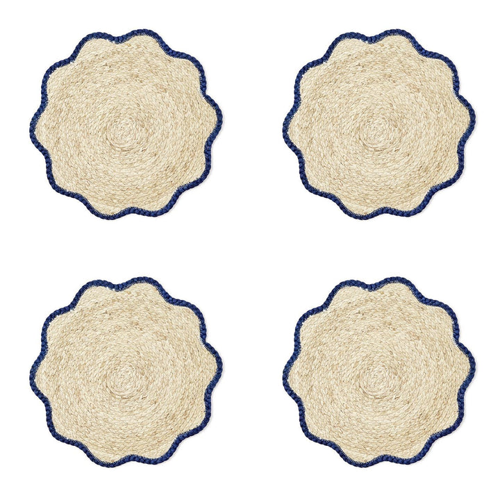 S/4 Handwoven Scalloped Edge Seagrass Placemats