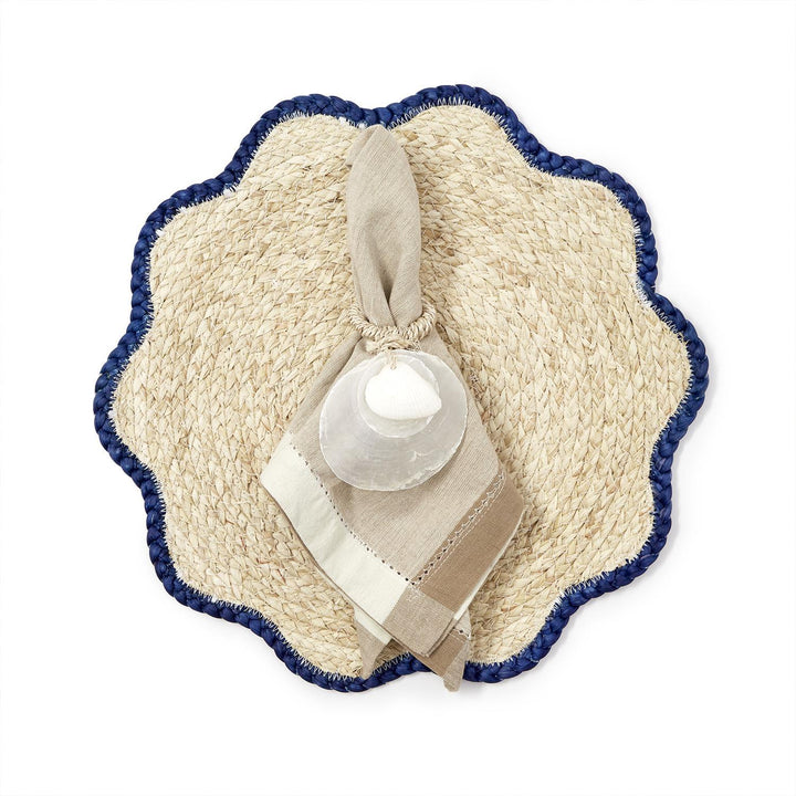S/4 Handwoven Scalloped Edge Seagrass Placemats