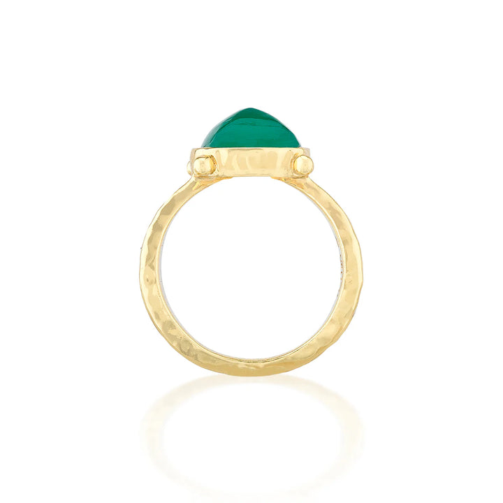 Mystic Eye Gem Ring - Green Onyx