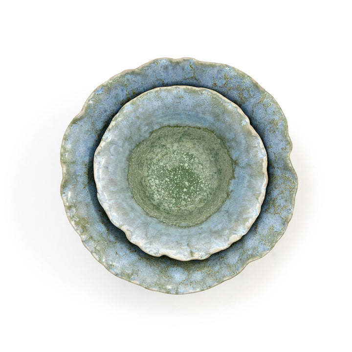 S/2 Artisanal Reactive Glaze Bowls