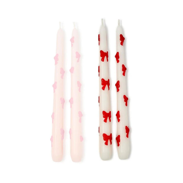 Set of 2 Bow Taper Candles in Gift Box