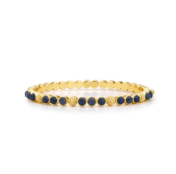 Berry Gem Petite Hinged Bangle - Blue Labradorite