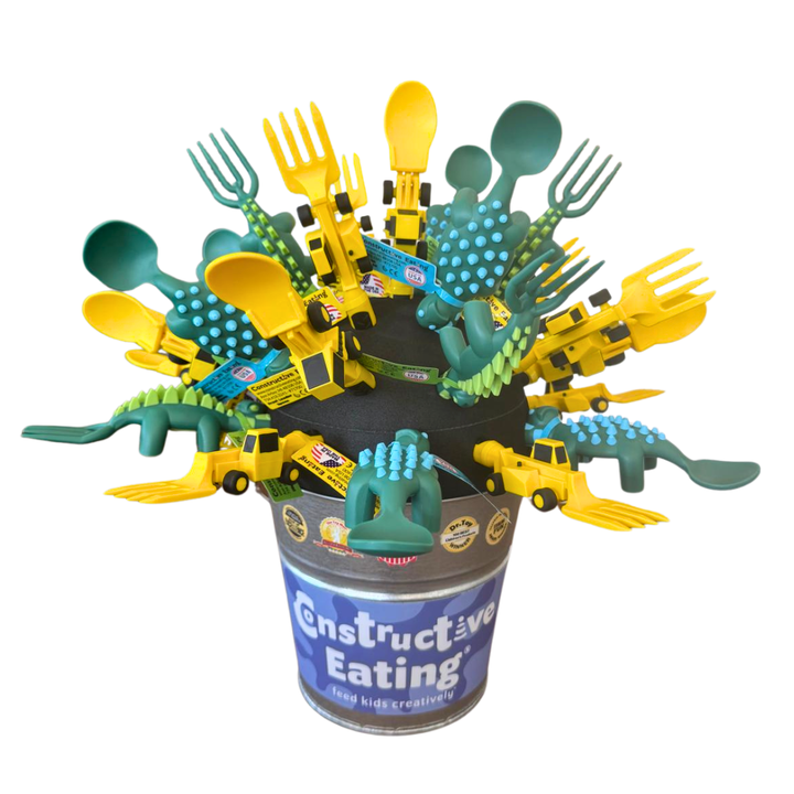 Dinosaur and Construction Forks and Spoons