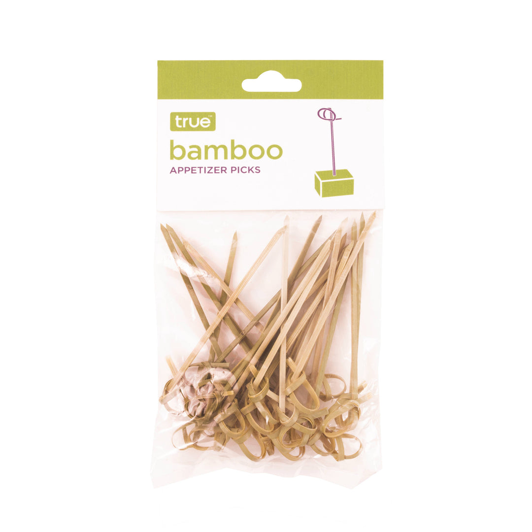 Party Disposable Knotted Bamboo Appetizer Picks Asst Sizes