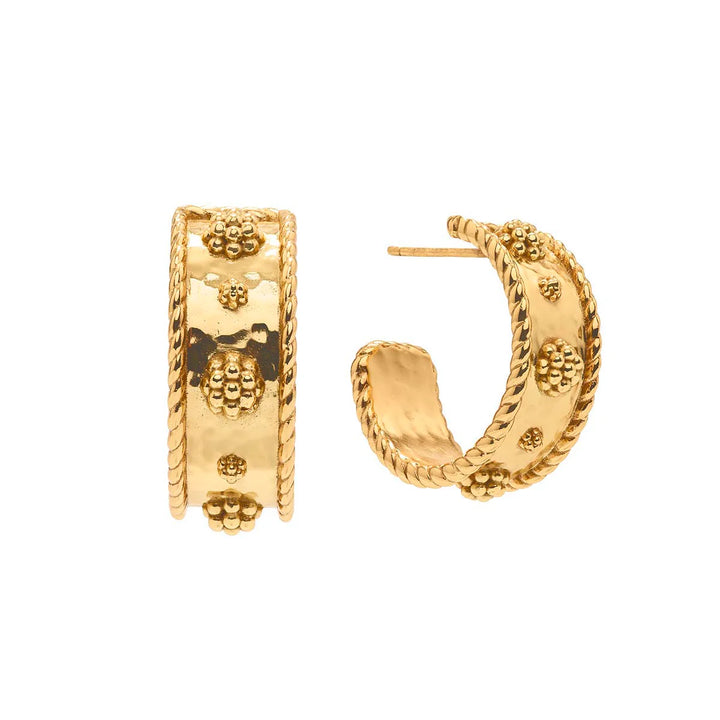 Berry Classic Hoop Earrings - Gold
