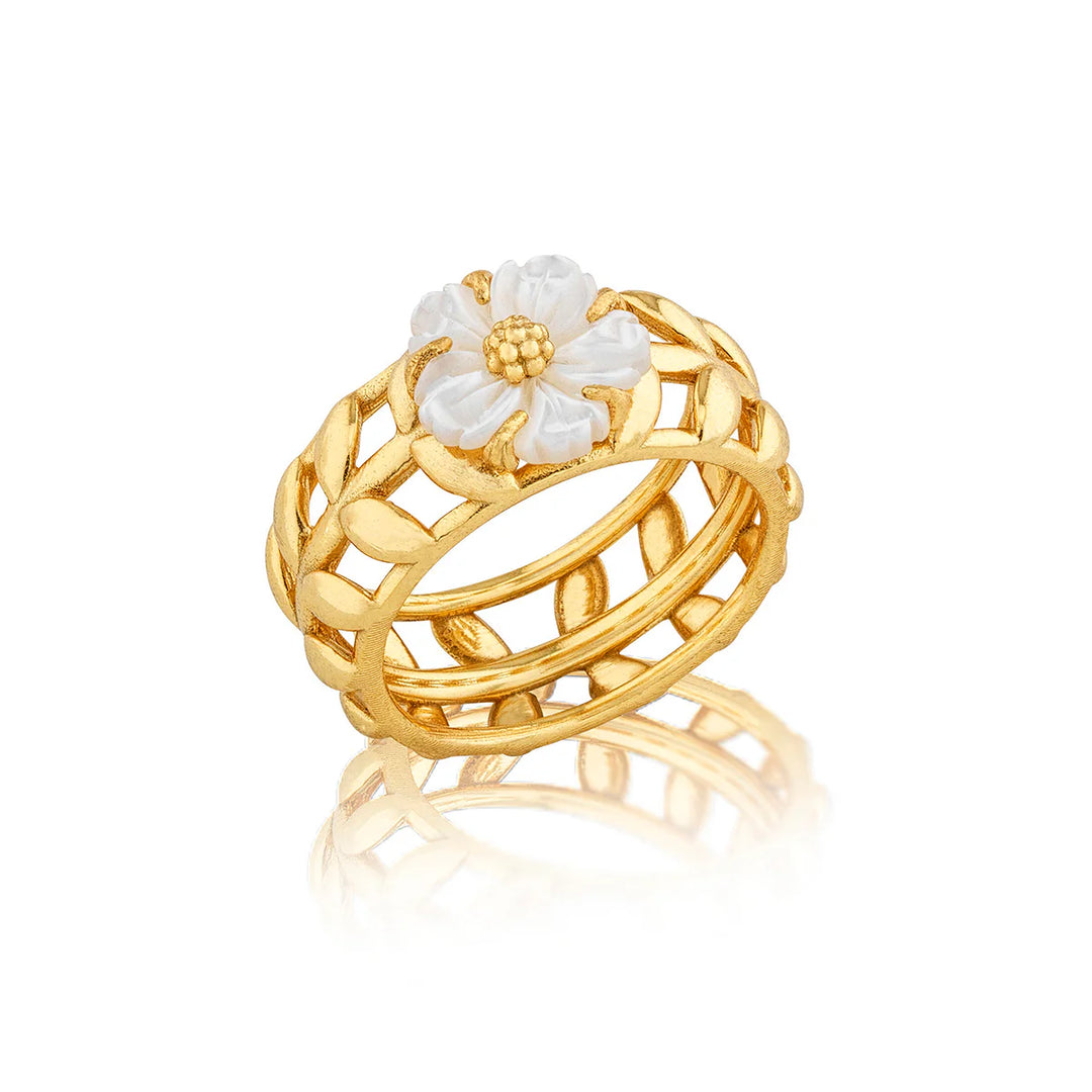 Villandry Fleur Vine Ring - Mother of Pearl