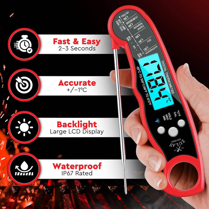 Instant Read Digital Meat Thermometer with Probe