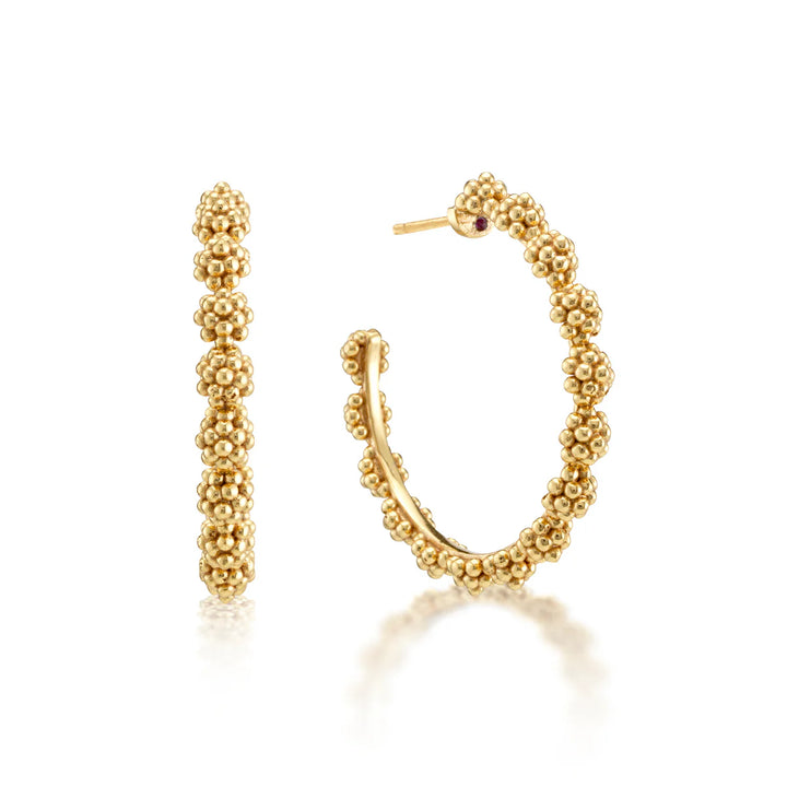 Berry Icon Hoop Earrings - Gold