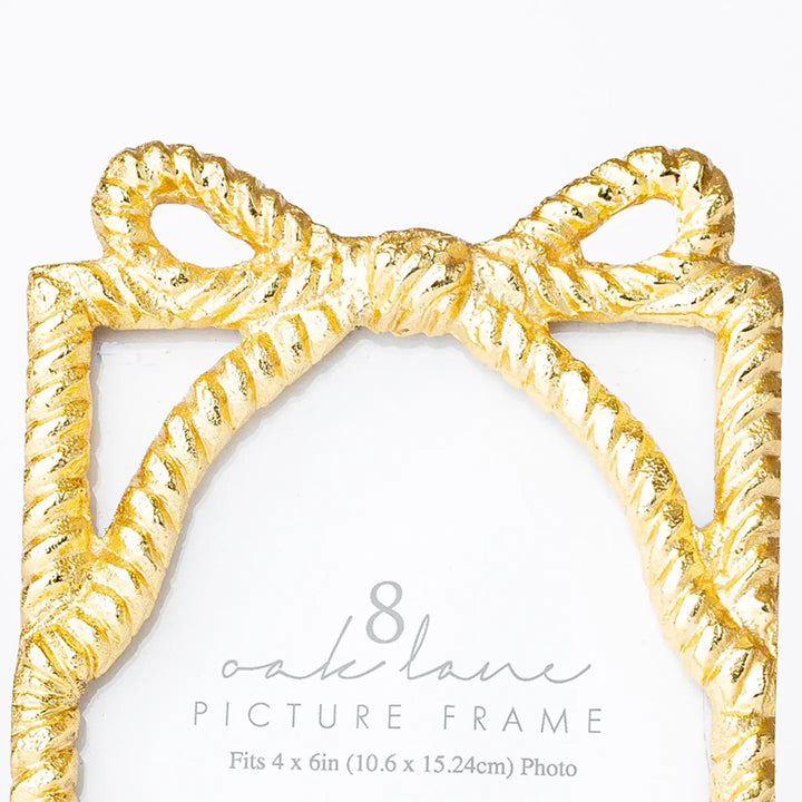 Gold Bow 4x6 Picture Frame