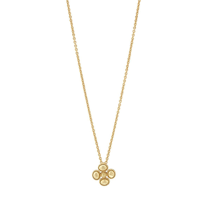 Clover Station Necklace, 16"+2" - Gold