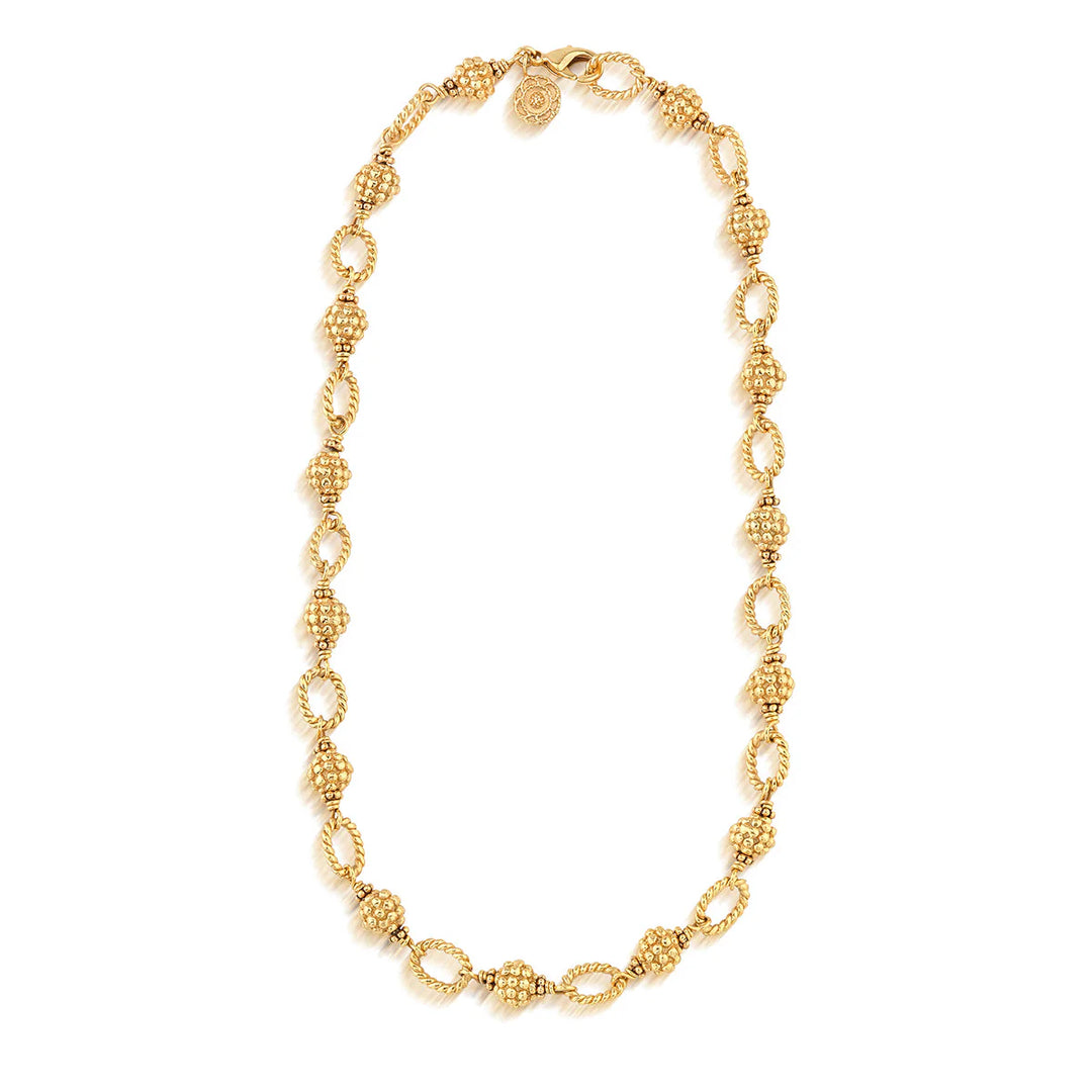 Berry & Bead Chain, 24" - Gold