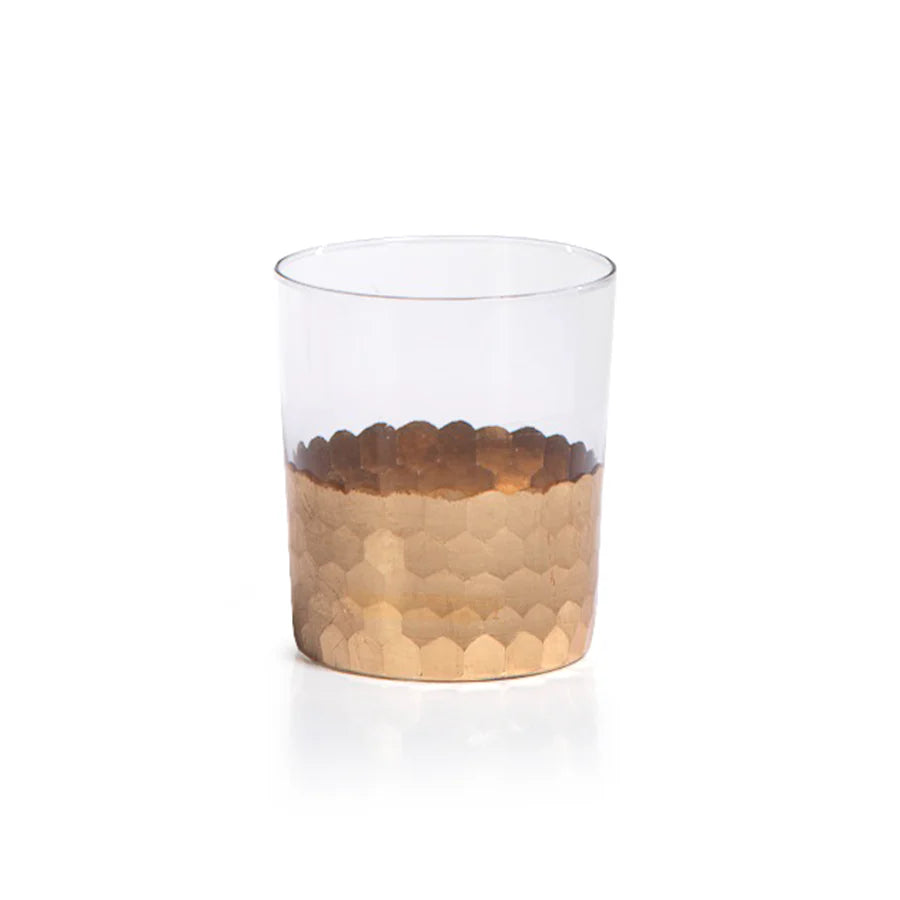 Fez Cut Glassware with Gold Leaf