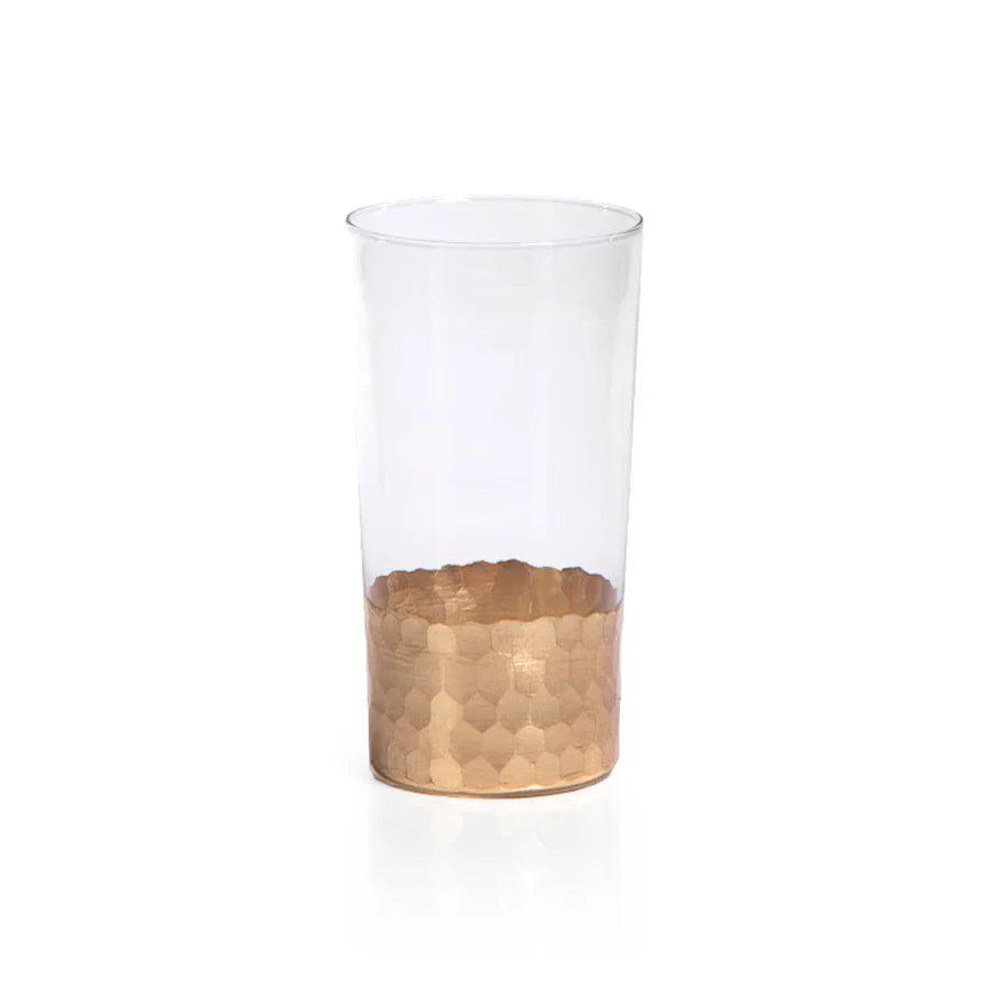 Fez Cut Glassware with Gold Leaf