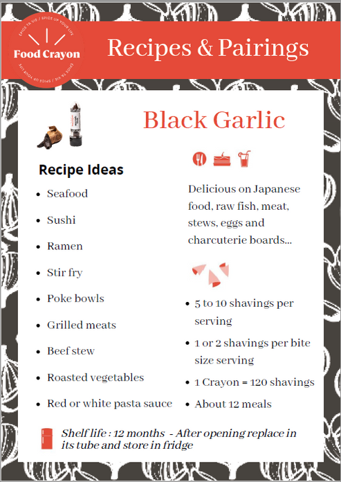 Black Garlic Food Crayon