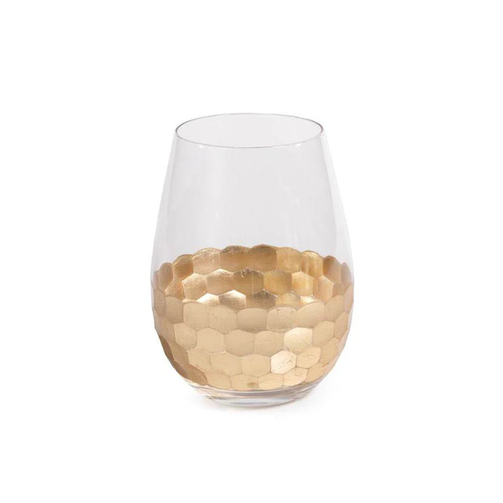 Fez Cut Glassware with Gold Leaf