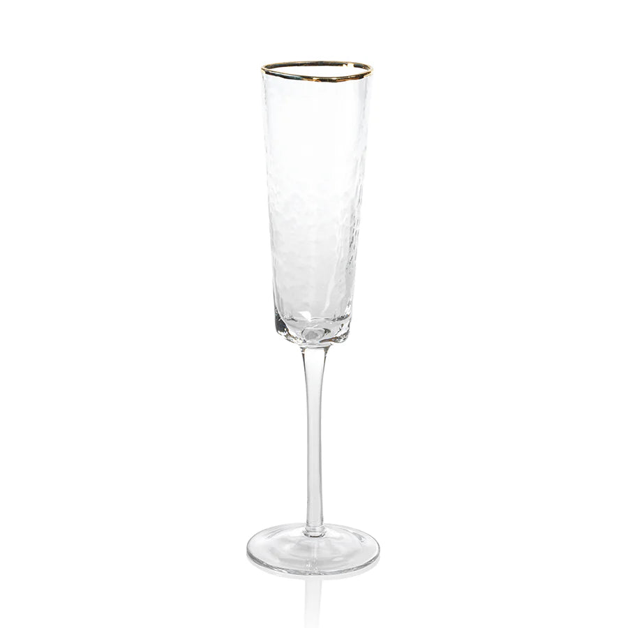 Aperitivo Triangular Glassware w/Gold Rim