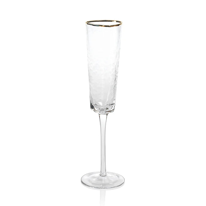 Aperitivo Triangular Glassware w/Gold Rim