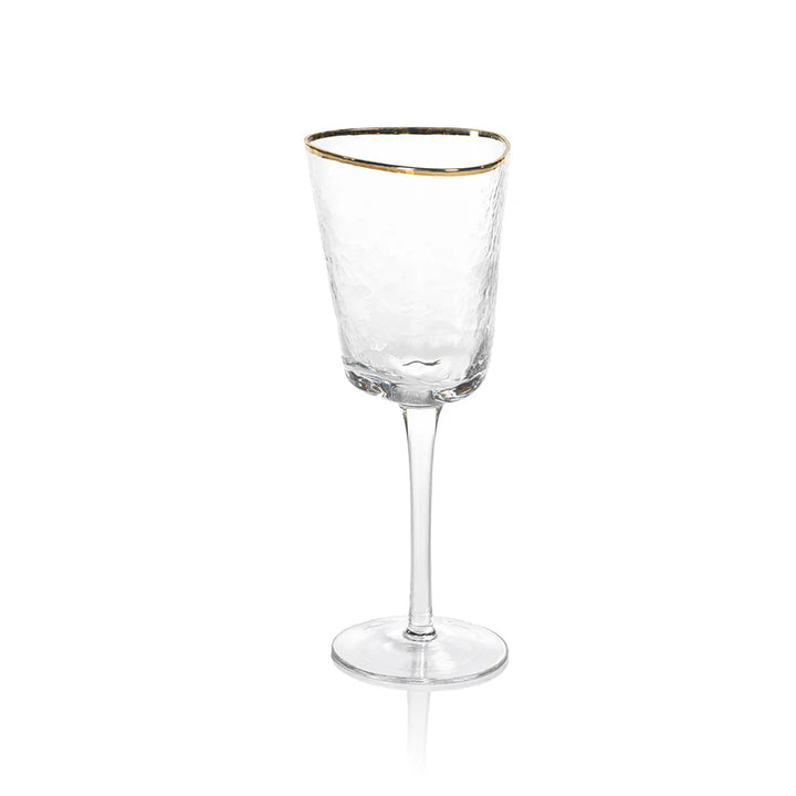 Aperitivo Triangular Glassware w/Gold Rim