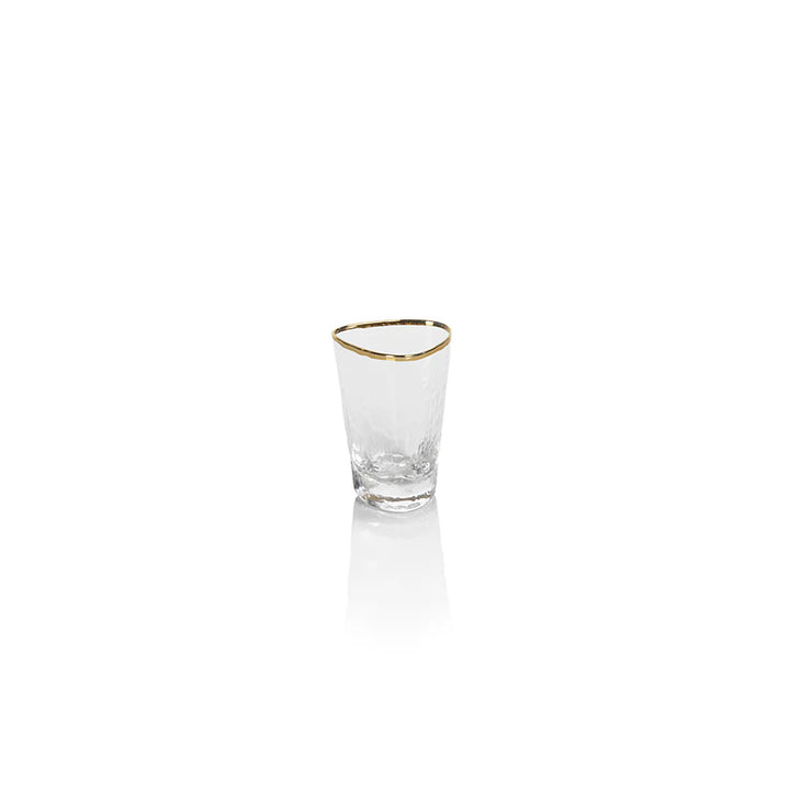 Aperitivo Triangular Glassware w/Gold Rim