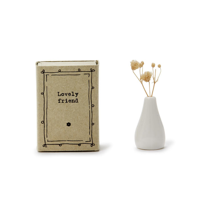 Lovely Vase Dried Flowers Matchbox